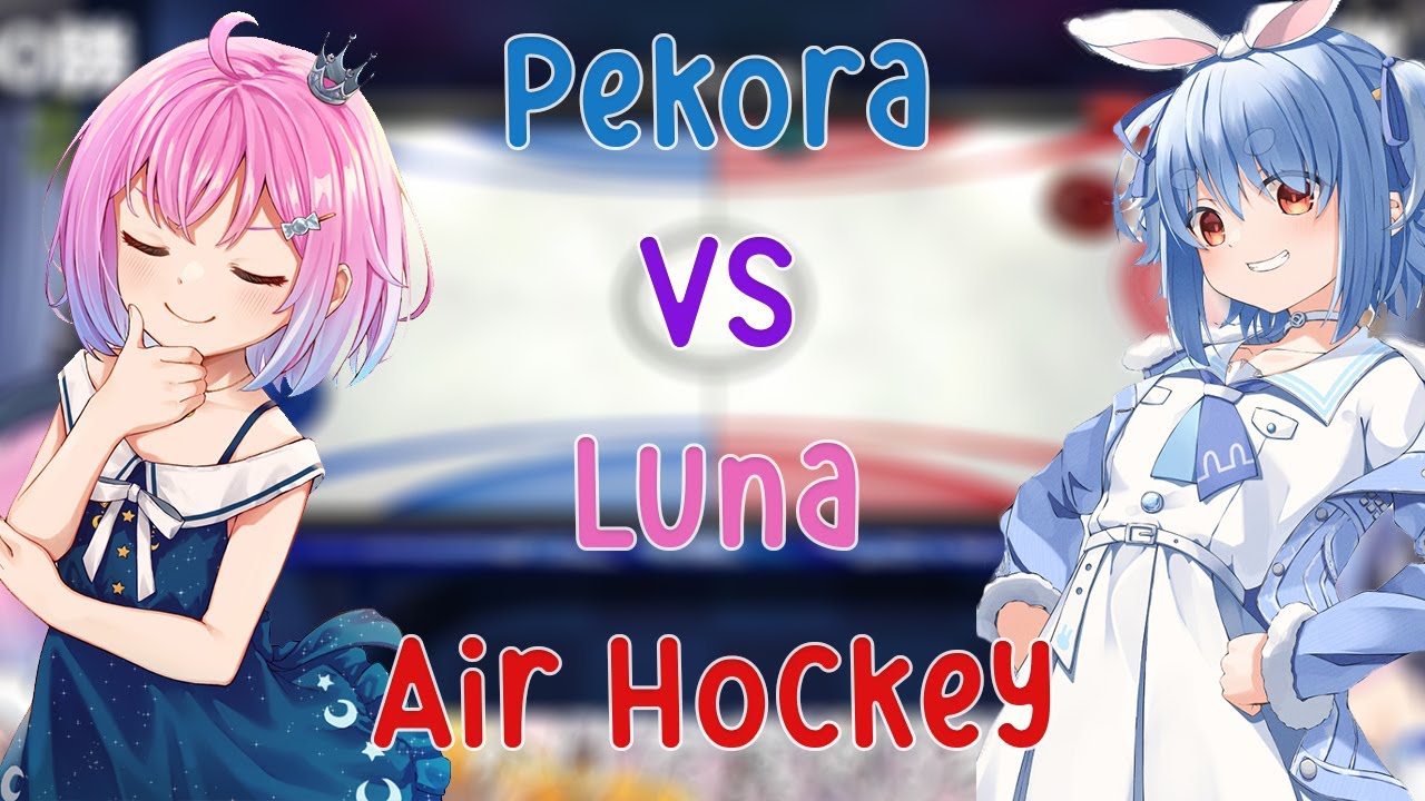 Pekora VS Luna Air Hockey, The Princess of Pekoland vs The Princess of Candy Kingdom!!