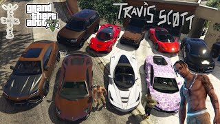 GTA 5 - Stealing Travis Scott Luxury Cars with Franklin | (GTA V Real Life Cars #71)