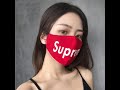 シュプリーム マスク 洗える 男女兼用 Supreme 布マスク 綿 コットン 繰り返し使える