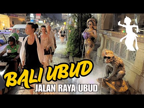 Explore Ubud, Bali, Indonesia Downtown Night Street Walking Tour Vlog