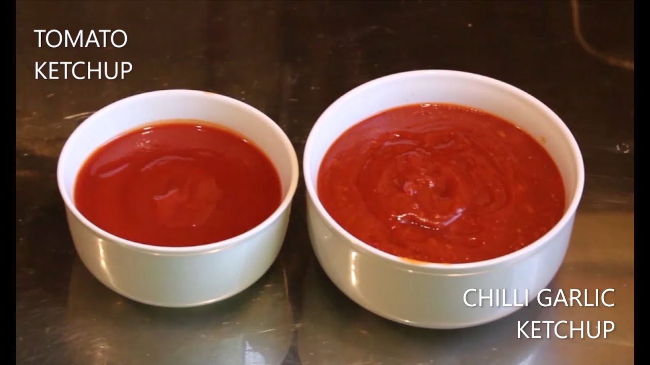 Tomato Ketchup /Chili Garlic Sauce / Home made Ketchup / Cooking with ...