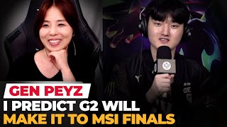 Peyz: Out of BLG, T1, G2 🤔🤔 G2 will make MSI finals, I think | Ashley Kang