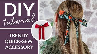 Free Hair bow Pattern Quick & Easy Sewing Project for Beginners