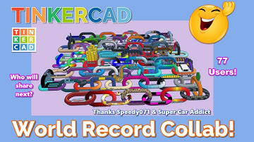 World Record Tinkercad Collab 77 Chain Links in ONE PROJECT! Share your Link in Minutes