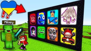 do not CHOOSE the wrong PORTAL base minecraft GARTEN OF BANBAN wednesday BOXY BOO aphmau maizen jj 2