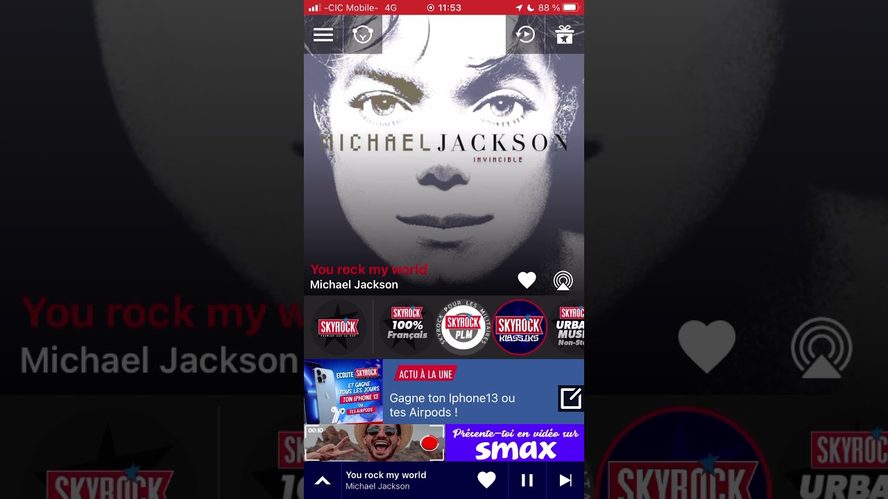 Michael Jackson you rock my world radio edit Skyrock