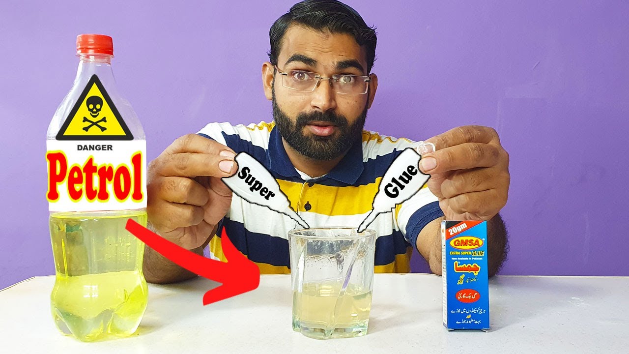 Mixing GMSA Super Glue in Petrol | Experiment By Experimentals