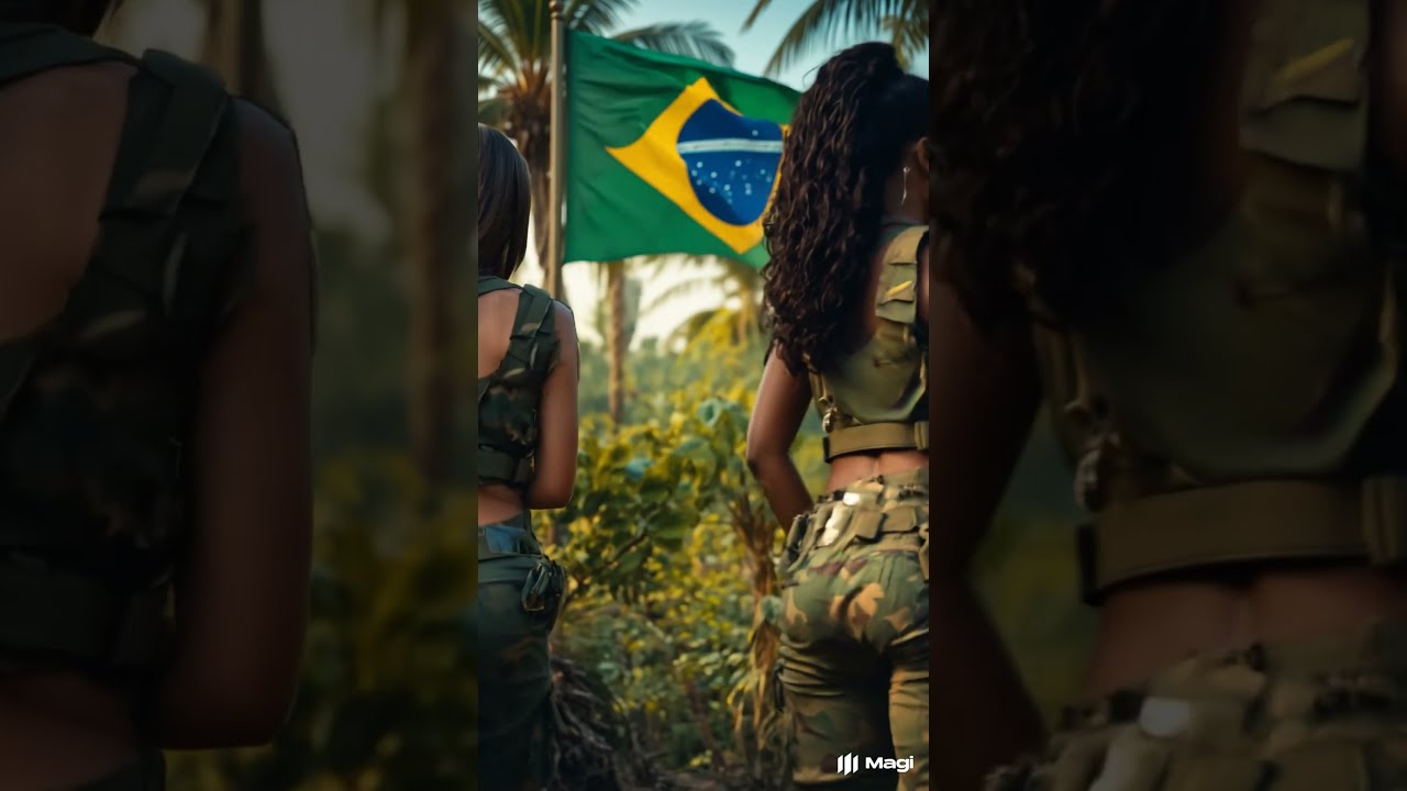 Brazilian Army Goddesses Tropical Power Tactical Beauty Shorts Aiart