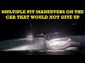 Stopped in the middle of the Interstate - ARKANSAS STATE POLICE pursuit takes several PIT attempts