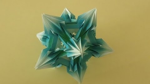 kusudama - modular origami - Spides: icosahedron - tutorial - dutchpapergirl