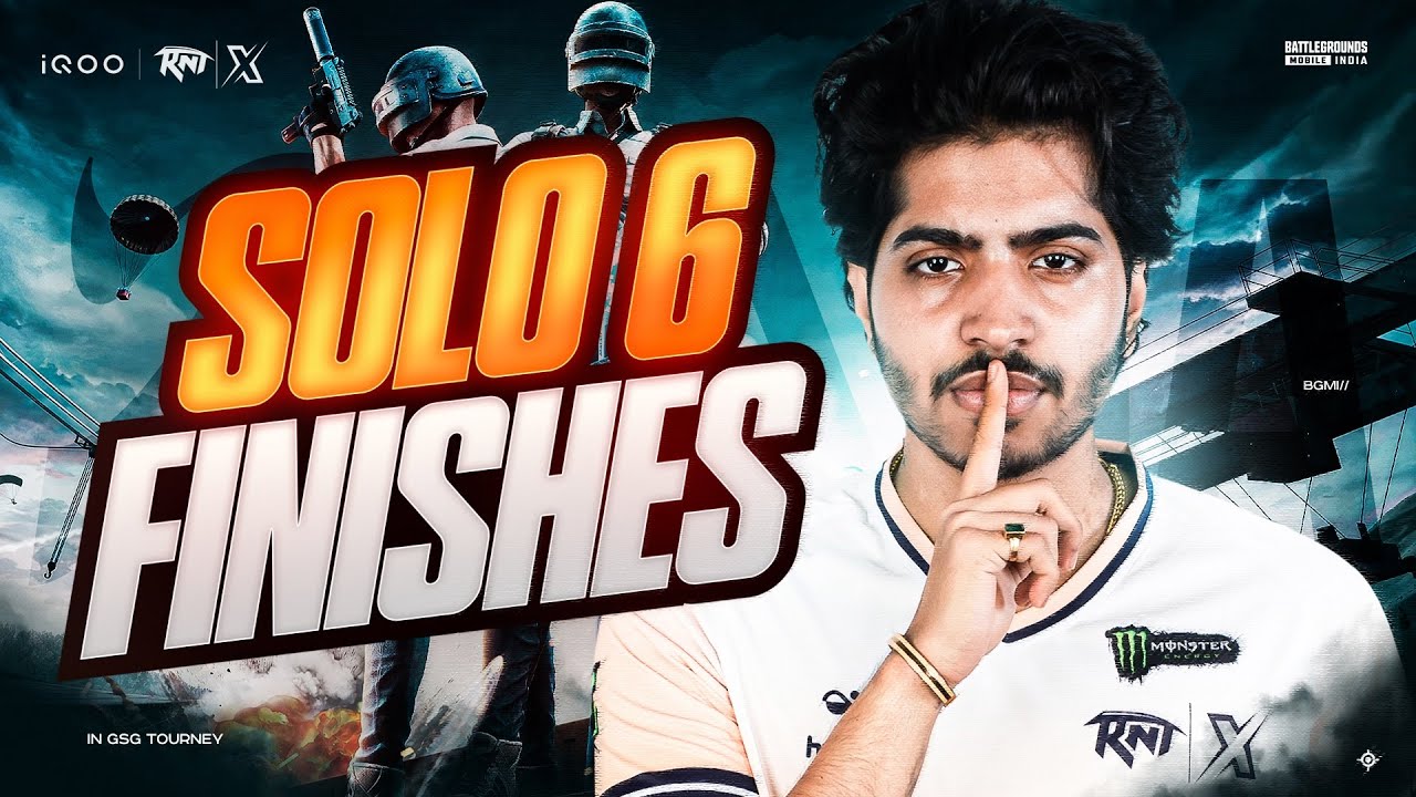 Solo 6 Finishes in GSG TOURNAMENT || WWCD in ERANGEL || iQOORNTXNinja 