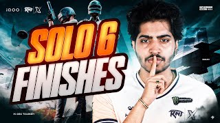 Solo 6 Finishes in GSG TOURNAMENT || WWCD in ERANGEL || iQOORNTXNinja 