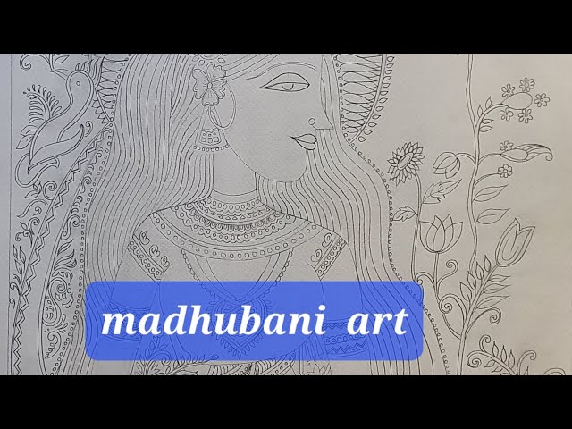 Share 163+ madhubani painting pencil sketch