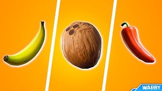 Fortnite - Where To Find Bananas, Coconuts & Peppers Locations Guide Season 8