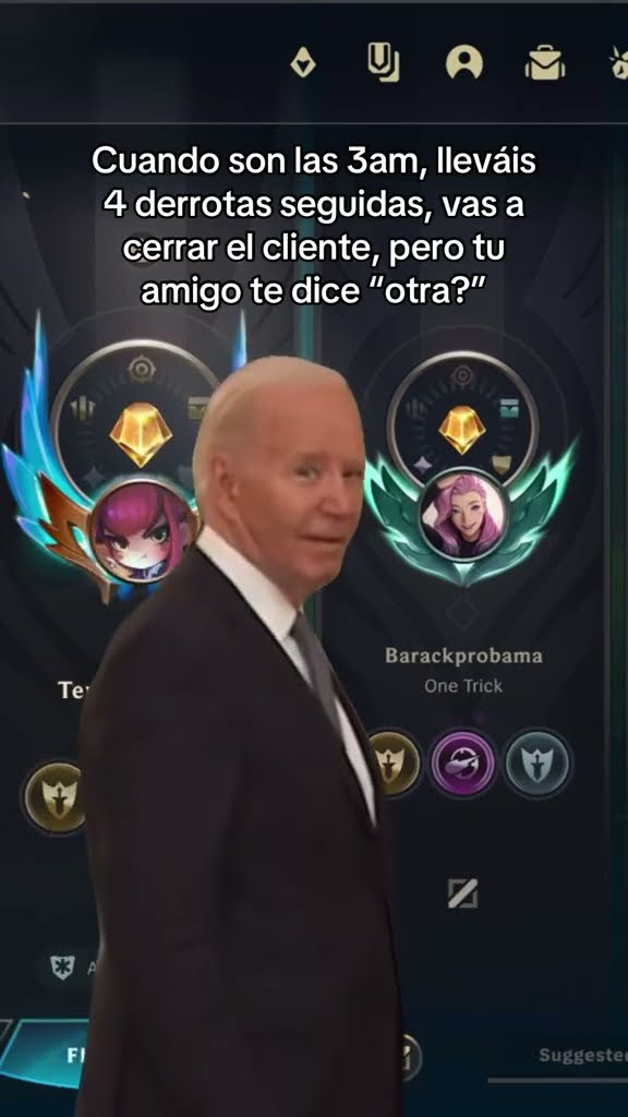 Spoiler: ahora tenemos 5 derrotas seguidas ? #meme #joebiden #leagueoflegends