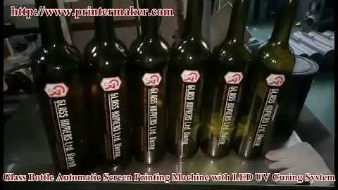Glass Bottles Automatic Screen Printing Machine with LED UV Curing System