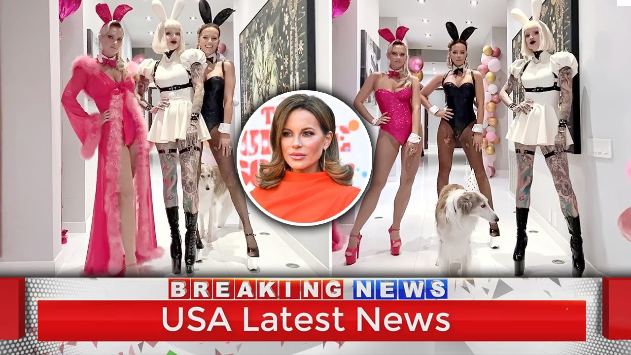 Kate Beckinsale dons Playboy 'bunny' suit to honor 50th birthday