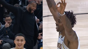 Dwight Howard shocks teammates after hits a three-pointer | Lakers vs Jazz