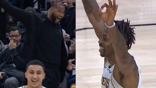 Dwight Howard Shocks Teammates After Hits A Three-Pointer Lakers Vs Jazz
