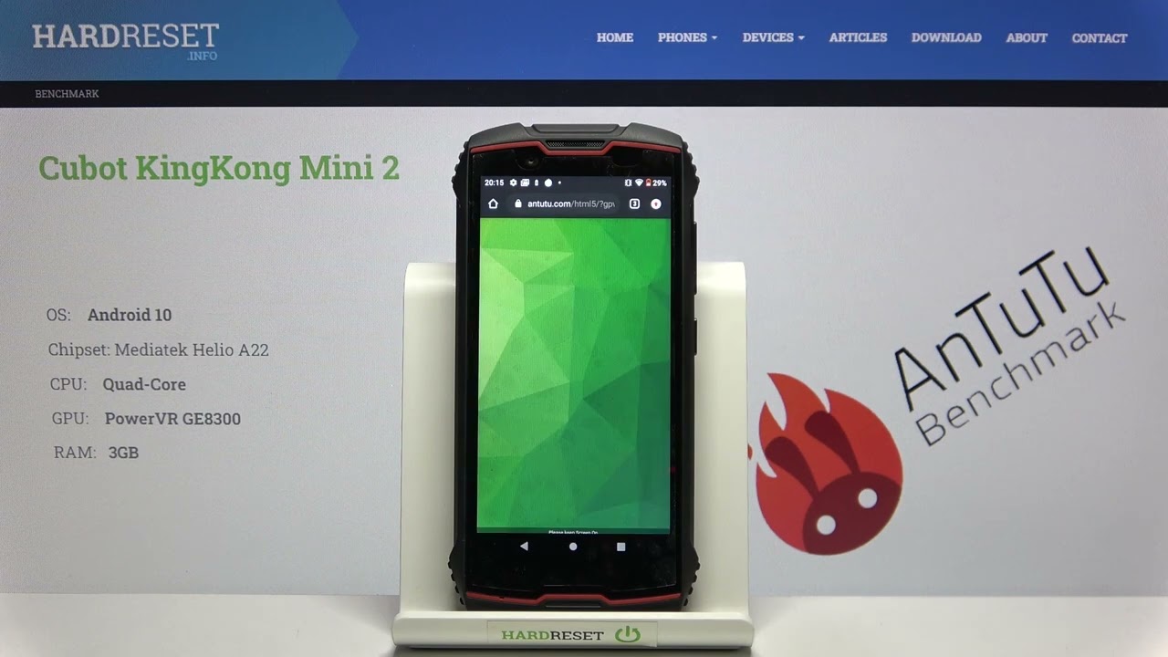 AnTuTu Benchmark Cubot King Kong Mini 2 - MediaTek Helio A22 MT6761 Score