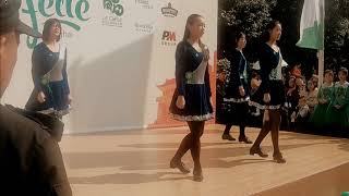 Chinese students doing Irish dancing in Shanghai, St Patrick's  day