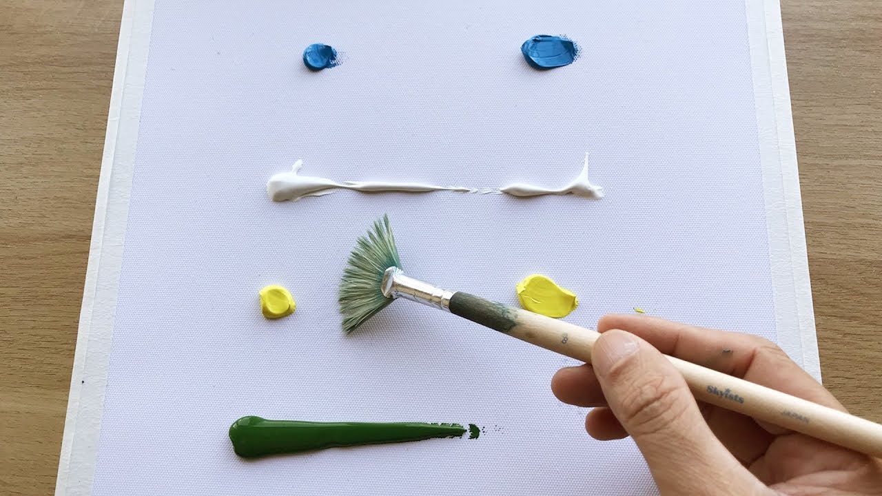 Daily Challenge #4 / Acrylic / Landscape Of Mountain Flowers