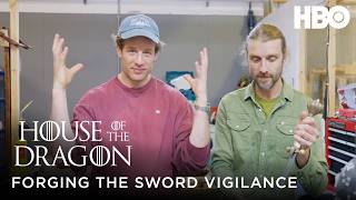 Forging the Sword Vigilance with James Norton | House of the Dragon Season 3 | HBO screenshot 3