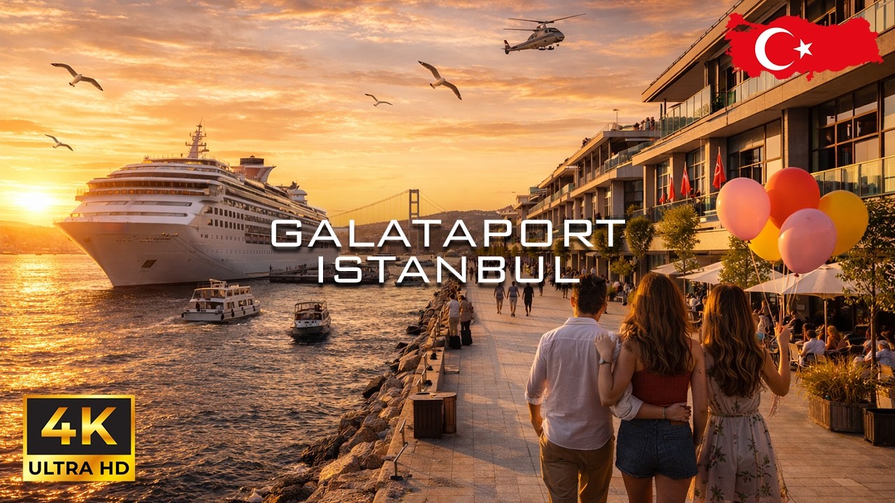 Walking Galataport Istanbul  | Seasid, Cruise Ships & Real City Vibes (POV 4K)