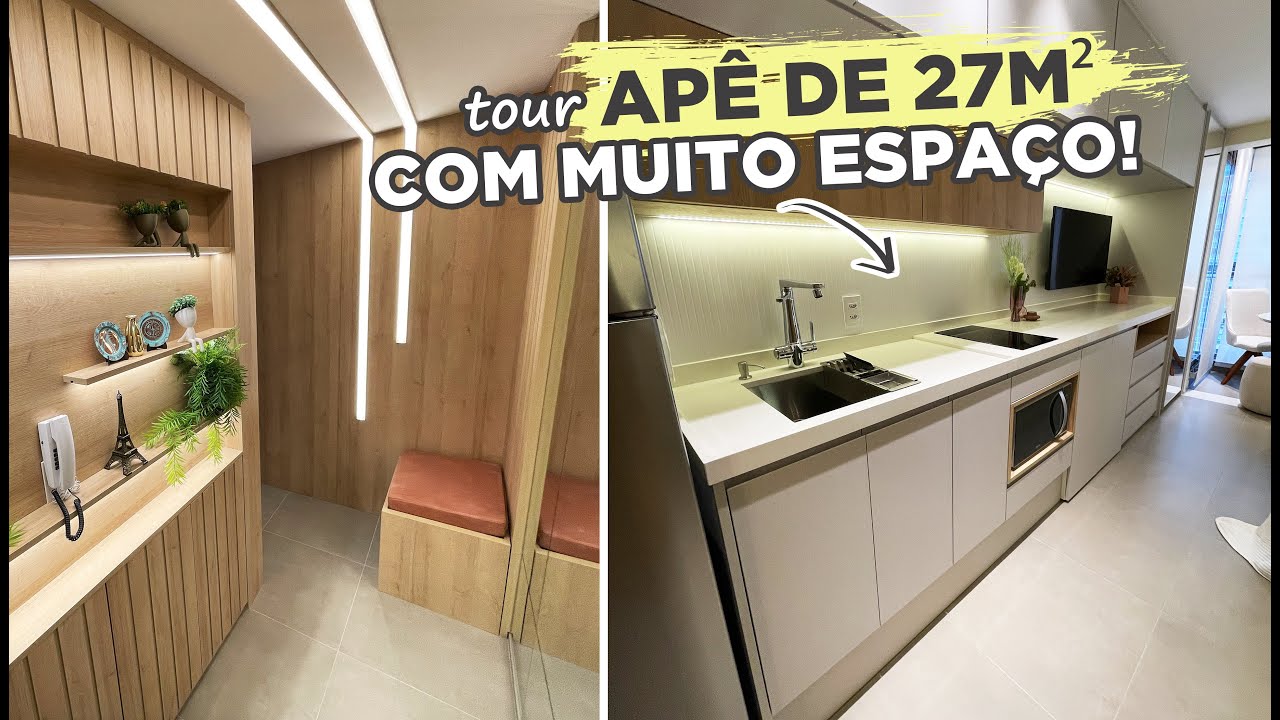 TOUR PELO APÊ STUDIO DE 27M² COM MUITA MARCENARIA feat. @StudioM2Arq | GABY GARCIIA