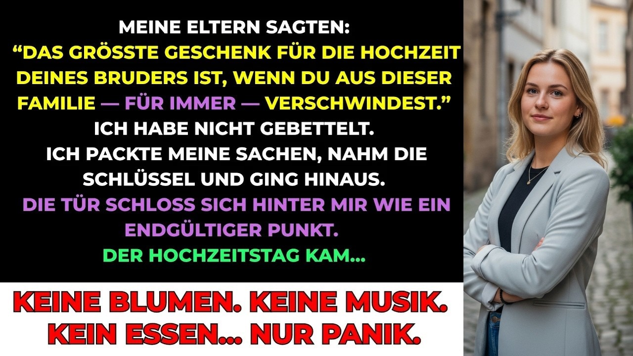 Meine Eltern verspotteten mich： Am Hochzeitstag meines Bruders soll ich besser nicht da sein  Al