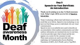 Deaf Awareness Month 2020