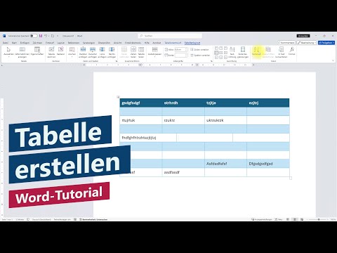 Tabelle erstellen und formatieren – Word-Tutorial