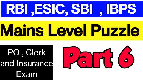 Mains level puzzle 6 | RBI assistant mains | Current Affairs Funda | #caf #reasoning