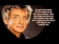 This One S For You Barry Manilow Lyrics HD
