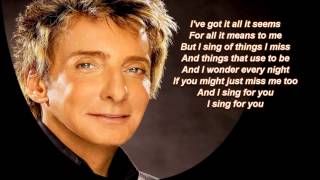 Vignette de la vidéo "This One's For You + Barry Manilow + Lyrics / HD"