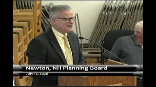 2026-7-14 Town of Newton, NH Planning Board Meeting