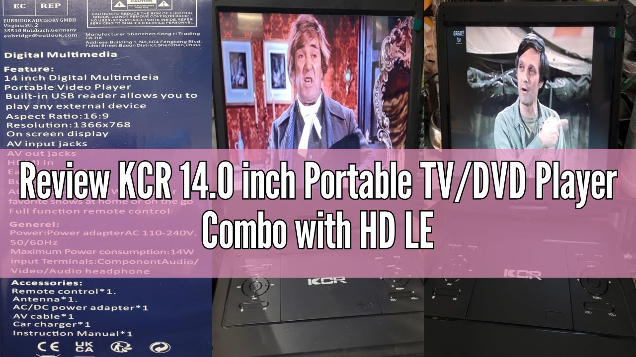 Téléviseur KCR 14 Pouces Portable Multimédia Numérique (Noir, Occasion)