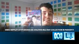Greg Heffley Uttp Shows His Vhsdvdblu-Ray Collection In Parody