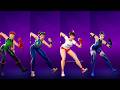 Fortnite Pop Muzik Emote With Cammy Chun Li Sakura Gym Kitana Skin Thicc 🍑😜🥵 Who Won ?