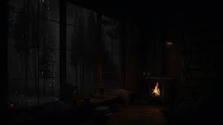 Sleep Soundly in Your Cozy Corner - Rain and Crackling Fireplace Sounds for Tranquil Sleep