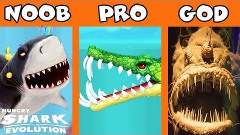 NOOB vs PRO vs GOD!! (HUNGRY SHARK EVOLUTION)