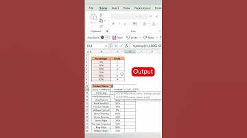 Elevate Your Grading Game with LOOKUP Magic: #excel #exceltips #tricks #spreadsheet #fucntions