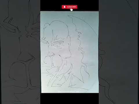 Hanuman Ji Pencil Outline Drawing ✍️✨ | Blink Art Effect 🔥 #shorts #bajrangbali #easy #effect #art