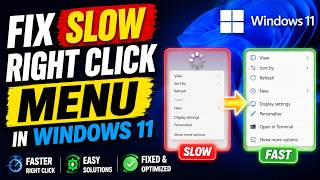 Right Click Menu Lag Fix Windows 11
