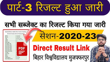 brabu part 3 result 2020-23, bba b.sc b.com part 3 all subjects result 2023, bihar university news