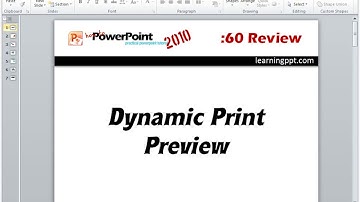 Review of the print preview in PowerPoint
