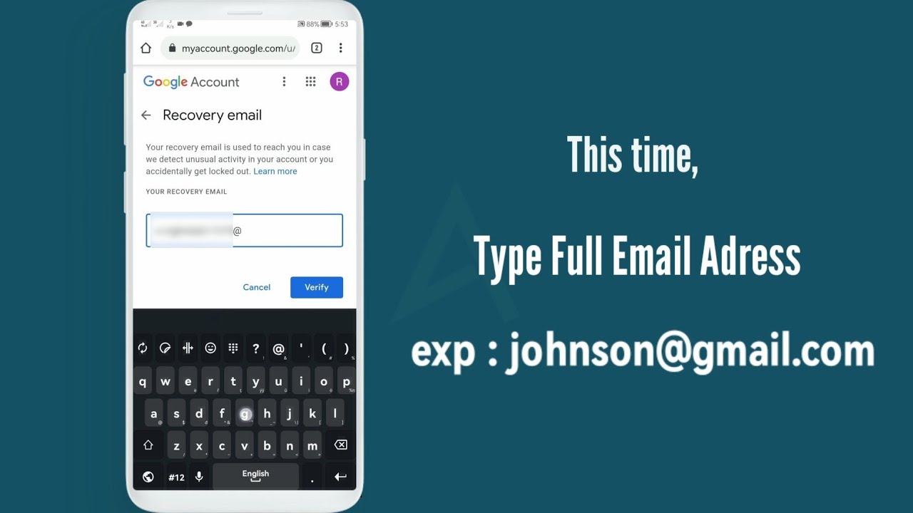 Add Recovery Email How To Add Recovery Email Youtube Add Recovery Email How To Add Recovery Email Youtube