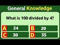 Simple Math Quiz | Can You Solve 100 ÷ 4?