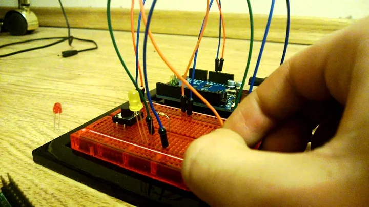 Potentiometer controls LED brightness. Arduino. Simple Project.