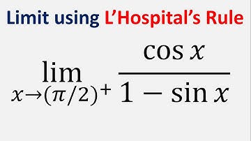 Evaluate the limit of cos(x)/(1-sin(x)) as x approaches pi/2 using L’Hospital’s rule
